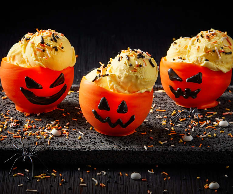 Jack-O-Lantern Ice-Cream Bowls