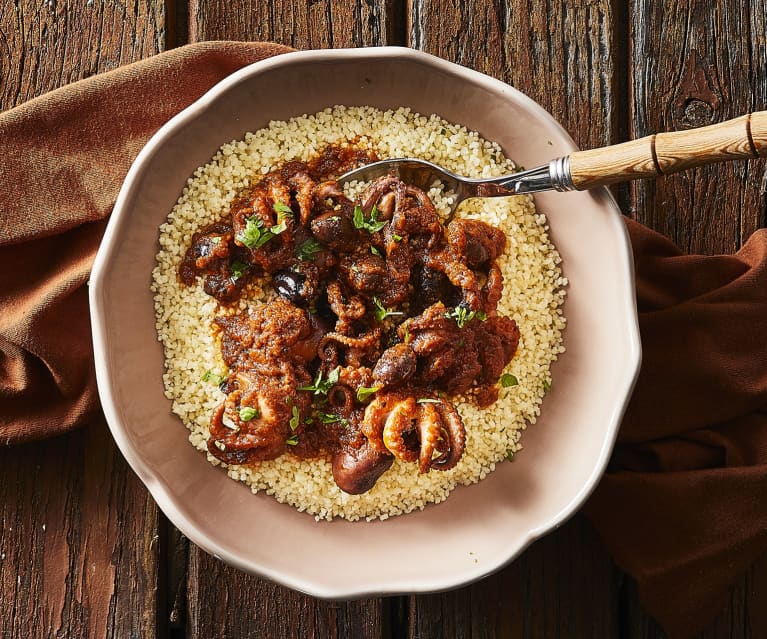 Cous cous con moscardini e olive