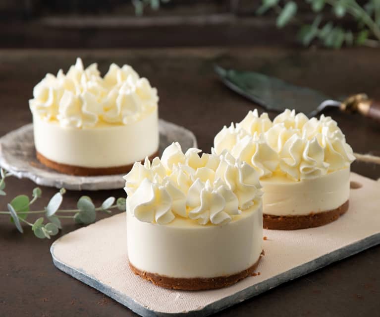 Cheesecakes con galleta caramelizada