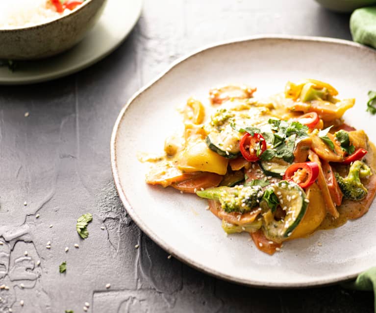 Sauté veloce di verdure al burro di arachidi