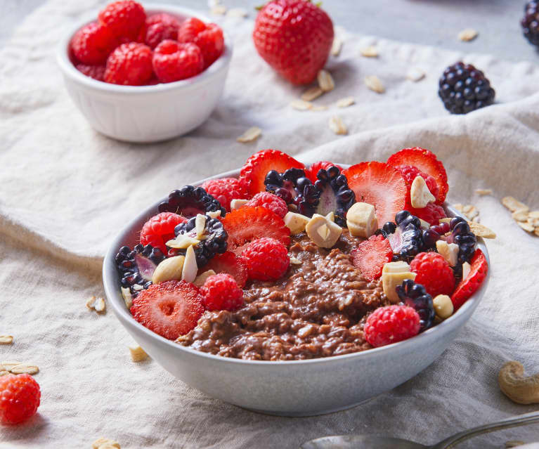 Avena de chocolate sin lácteos