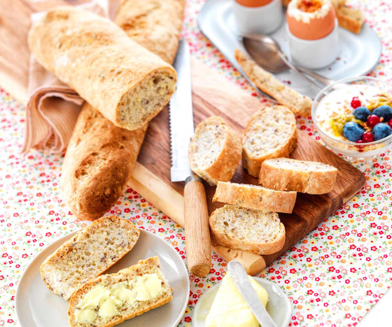 Baguettes magiques rustiques aux graines bio - Recette i-Cook'in