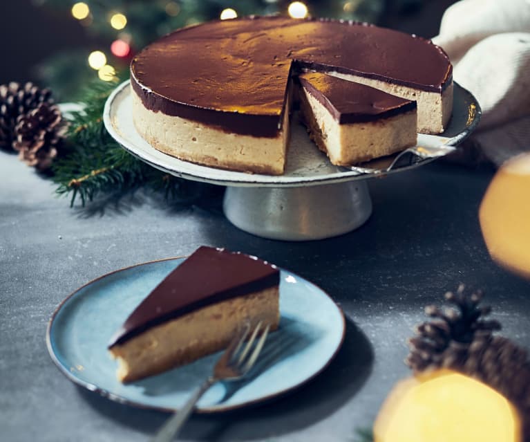 New York Zimt-Cheesecake mit Schokoganache