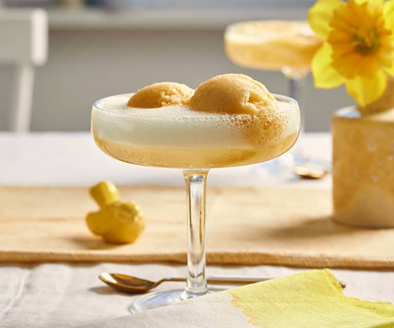 Ananas-Sorbet mit Crémant