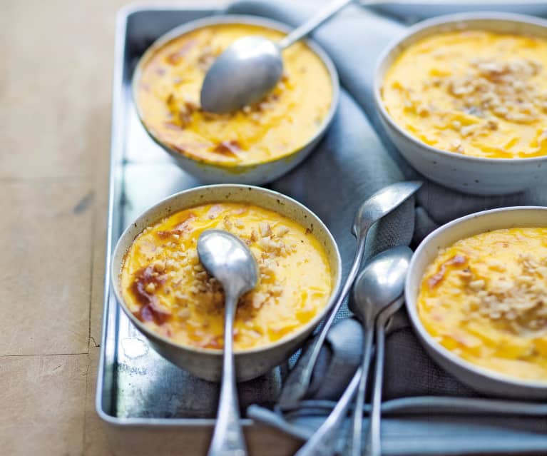 Flans de courge au gorgonzola et aux noix