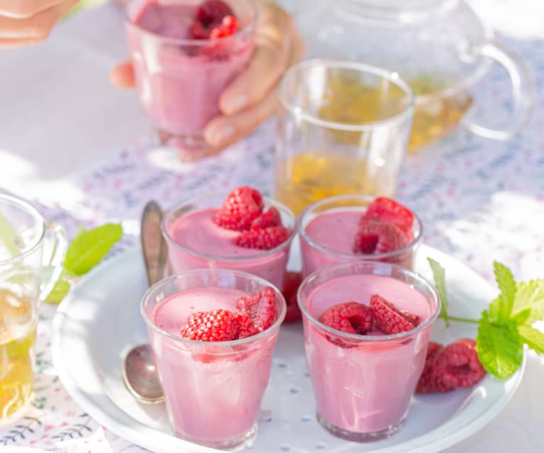 Mousse de framboise au tofu soyeux