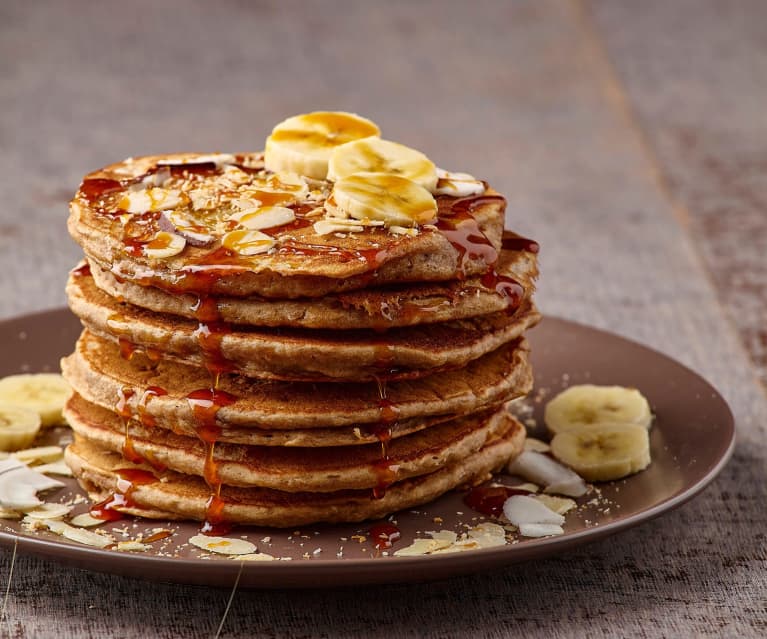 Pancake al farro con banane 