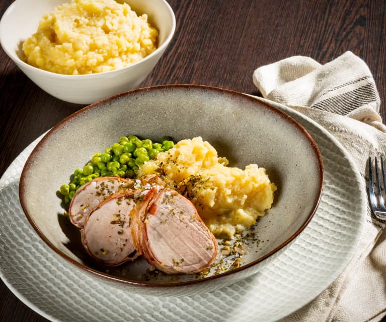 Schweinslungenbraten mit Erdäpfel-Sellerie-Stampf