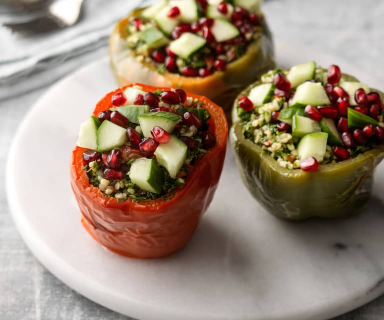 Paprika fylt med tabbouleh