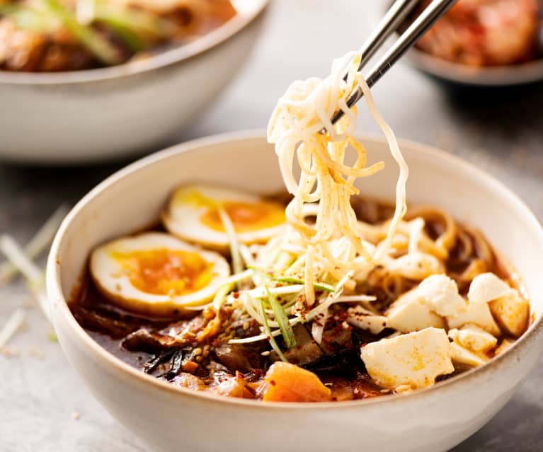 Ramen coreano com tofu