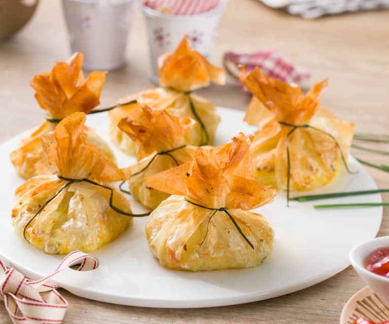 Limosneras de verduras y pollo