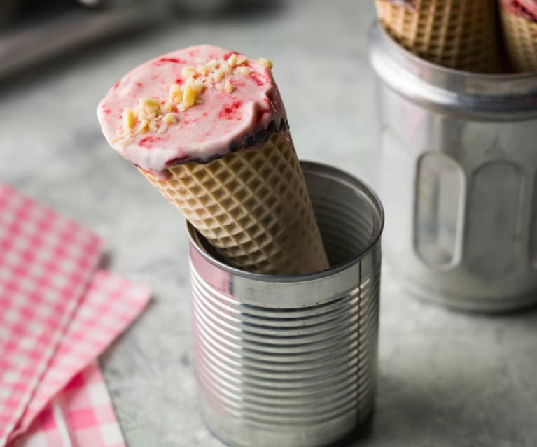 Raspberry ripple cones