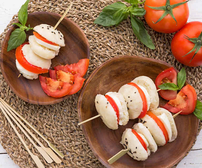 Spiedini di pane a vapore farciti