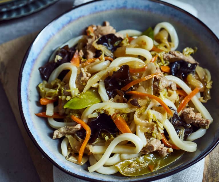 Udon con verdure