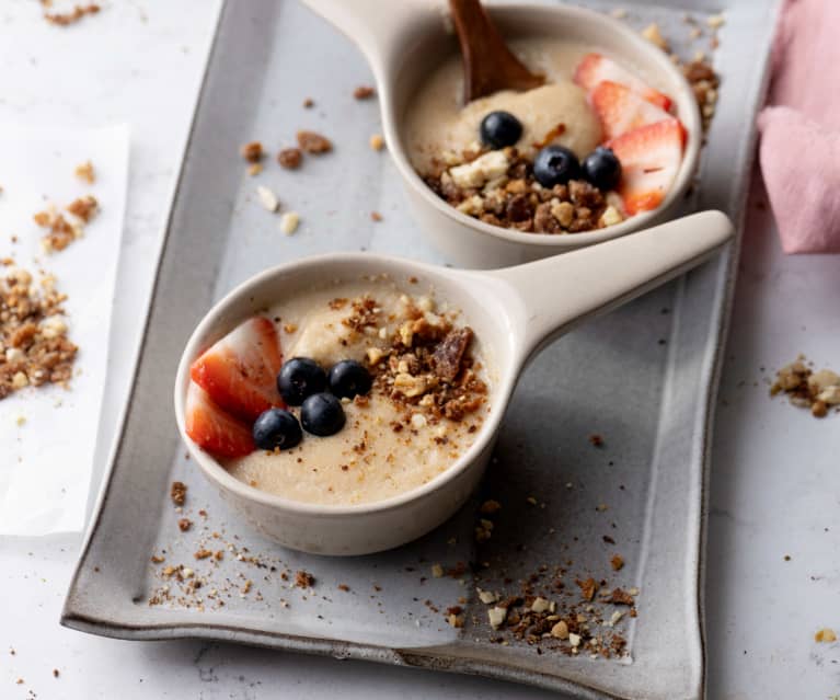 Apple and Cinnamon Semolina with Nuts and Fresh Fruit