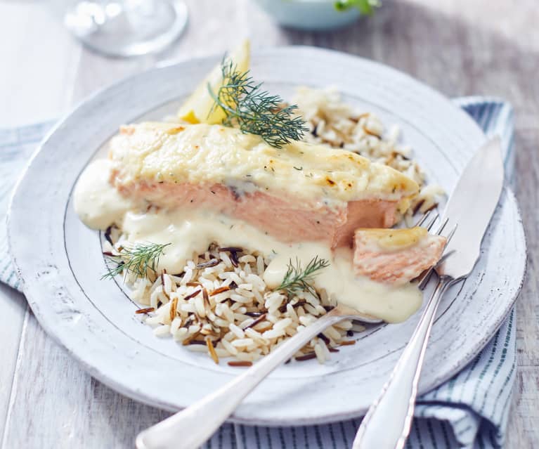 Lachs-Sahne-Gratin