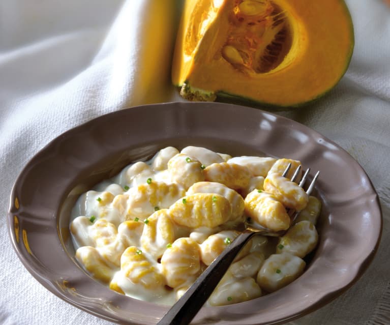 Ñoquis de calabaza al queso taleggio