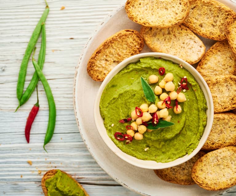 Hummus de judías verdes