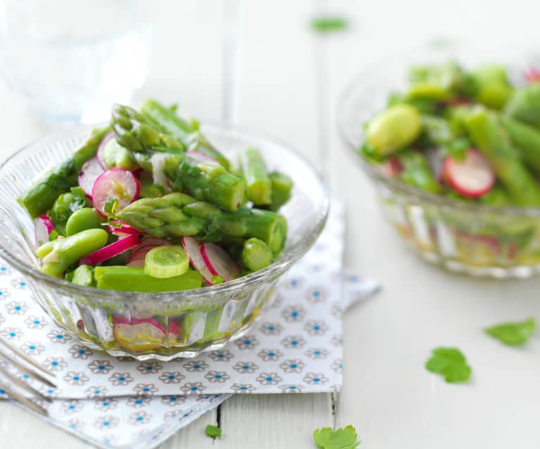 Salade de fèves fraîches et asperges vertes, Recettes de cuisine