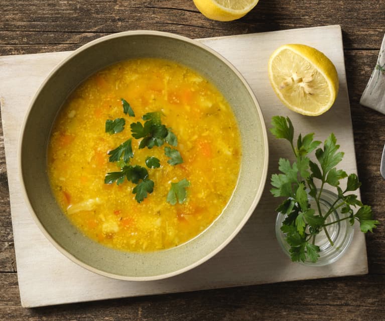 Gebundene Gemüsesuppe mit Polenta