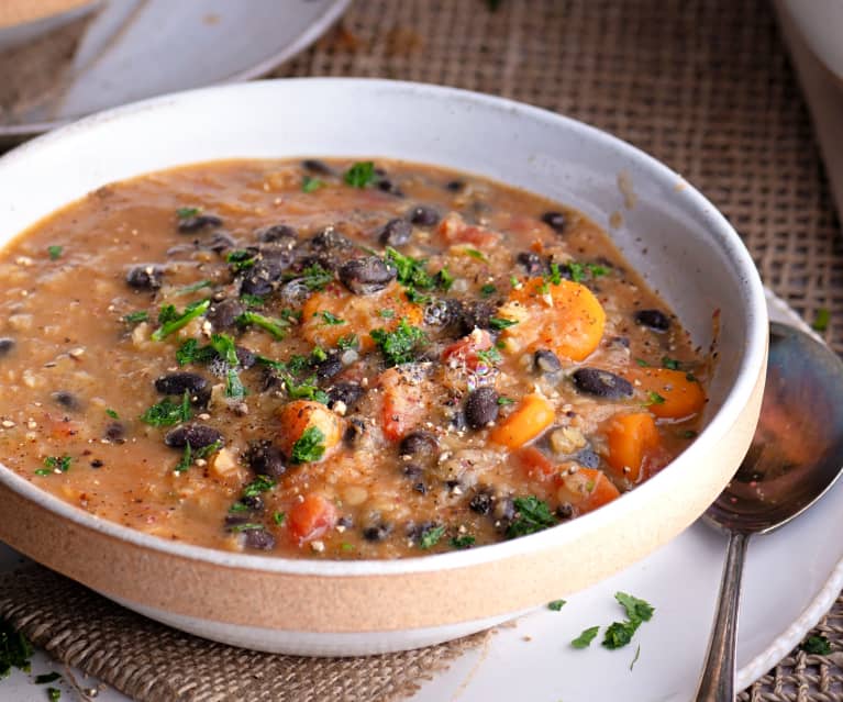 Zuppa di lenticchie e fagioli