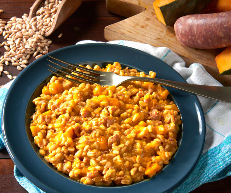 Farrotto alla zucca e salsiccia