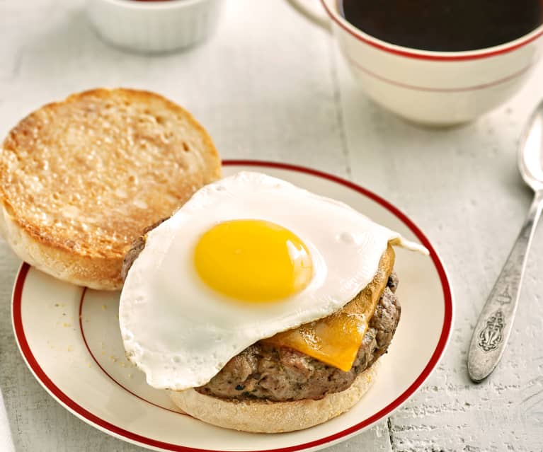 Hamburguesa para desayuno