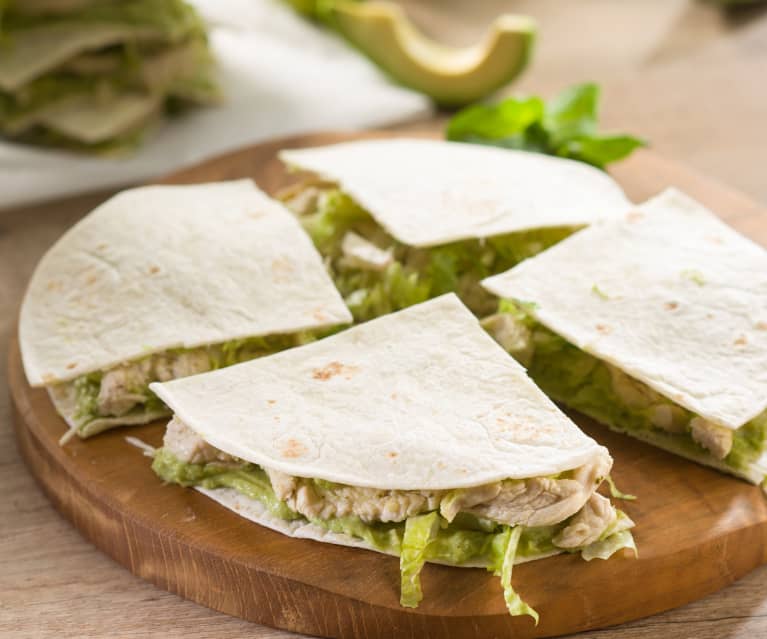 Quesadillas de pavo y aguacate