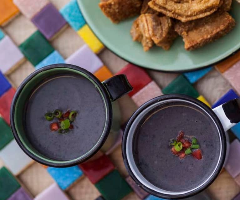 Caldo de feijão preto 