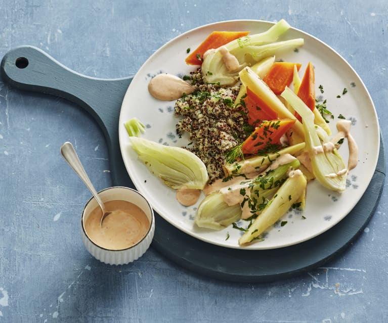 Gedämpftes Gemüse mit Quinoa