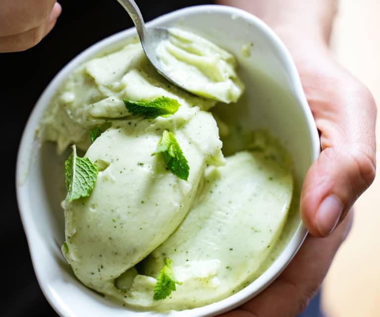 Sorbet à la poire et à la menthe