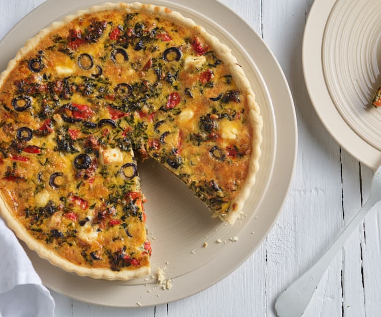 Quiche vegetariana con espinacas y pimiento rojo - Cookidoo® – la  plataforma de recetas oficial de Thermomix®