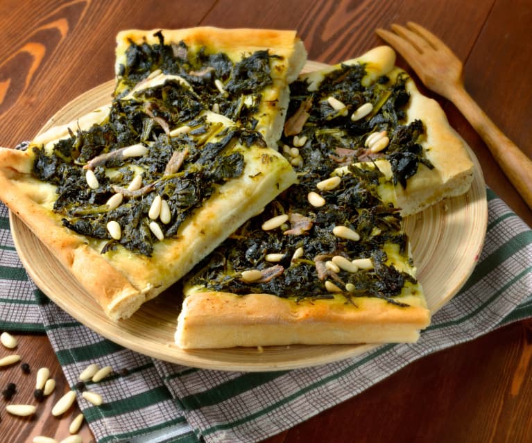 Focaccia au brocoli-rave