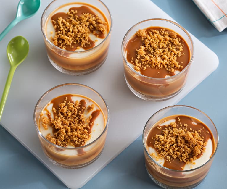 Vasitos de cheesecake con dulce de leche - Cookidoo® – la plataforma de  recetas oficial de Thermomix®