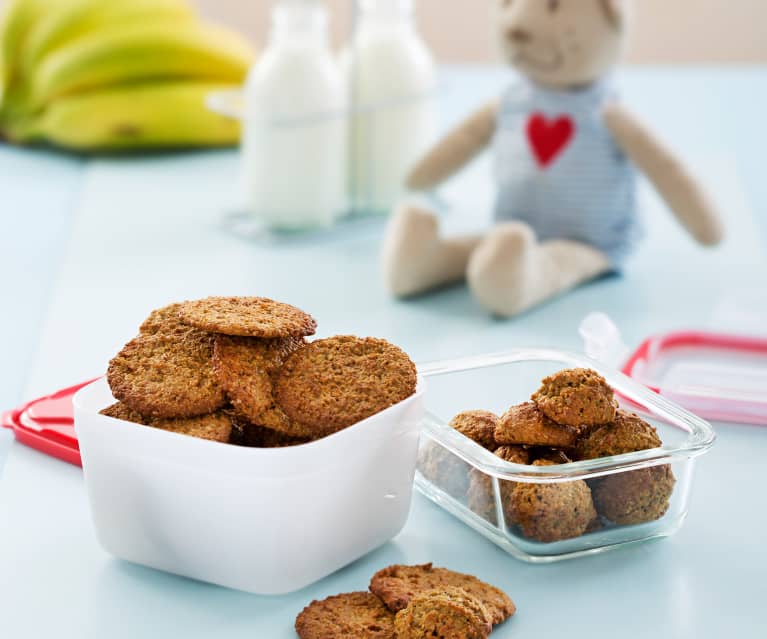 Snack: galletas de avena, plátano y cacao - Dieta healthy