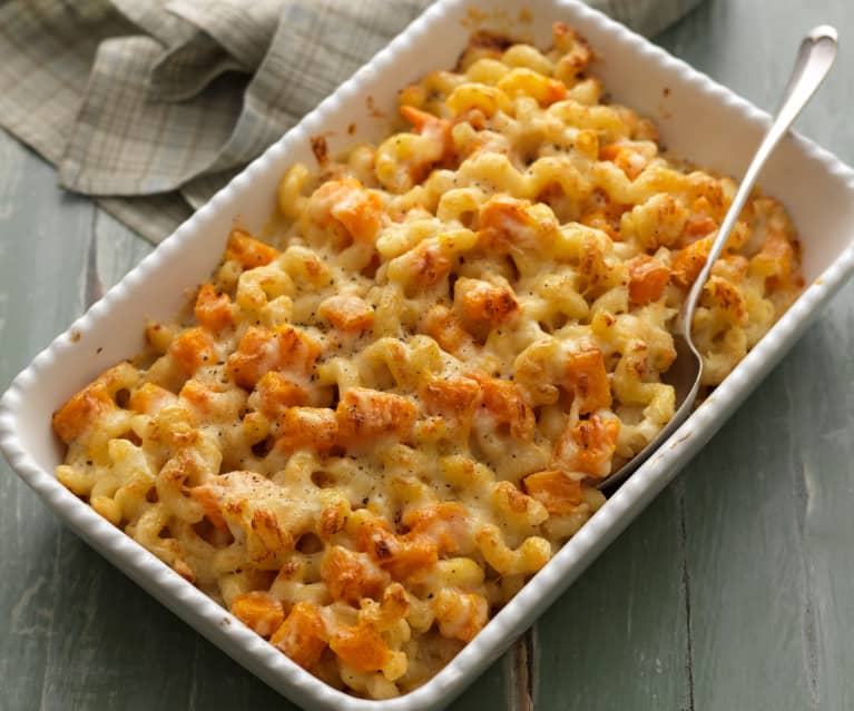 Butternut and bacon macaroni cheese