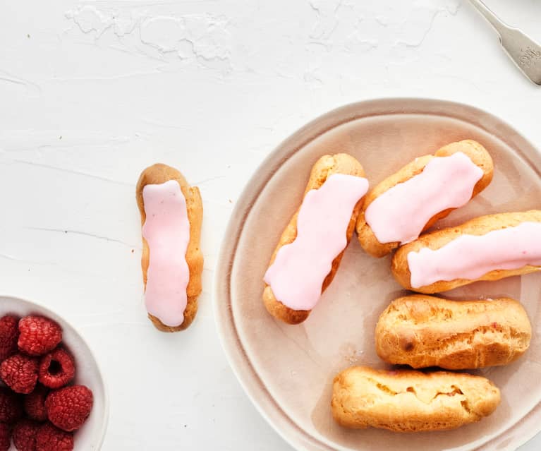 Mini-éclairs à la framboise