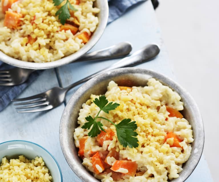 Risotto à la butternut et aux amandes