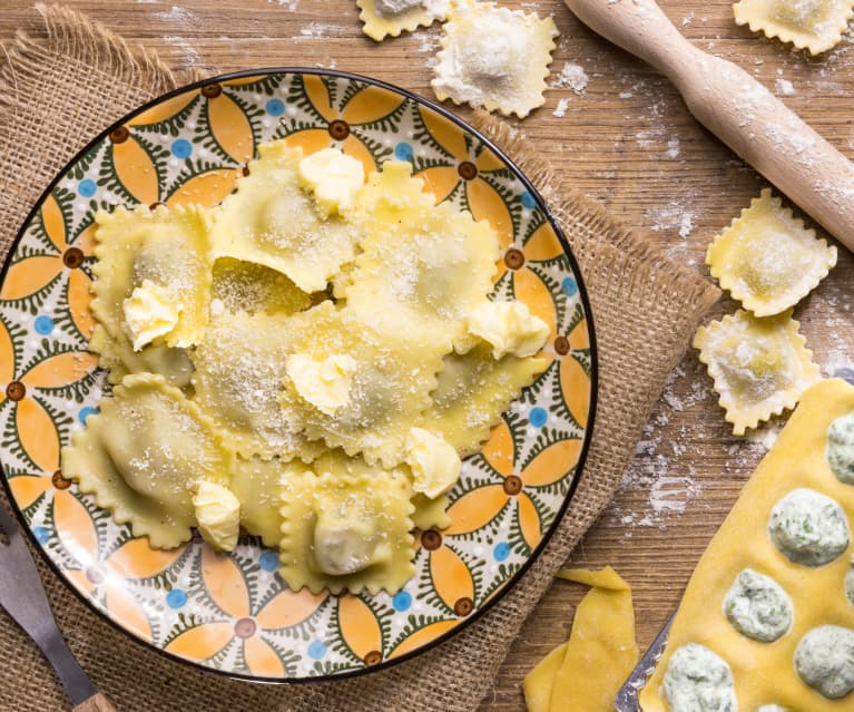 Tortelli di erbette, ricotta e spinaci