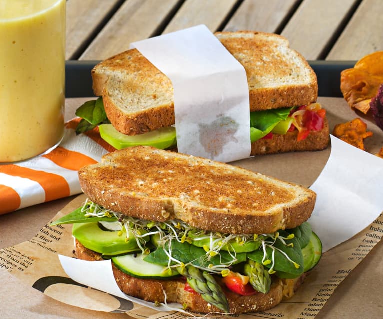 Sándwich integral de verduras con queso de cabra - Cookidoo® – la  plataforma de recetas oficial de Thermomix®