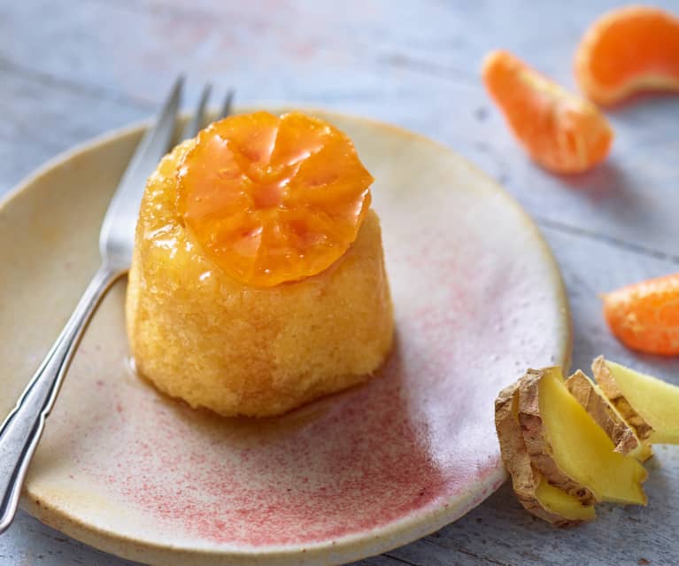 Tortini allo zenzero e miele con mandarino caramellato