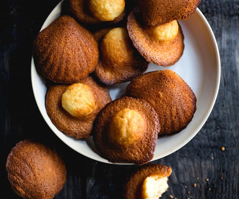 Madeleines au miel et fleur d'oranger