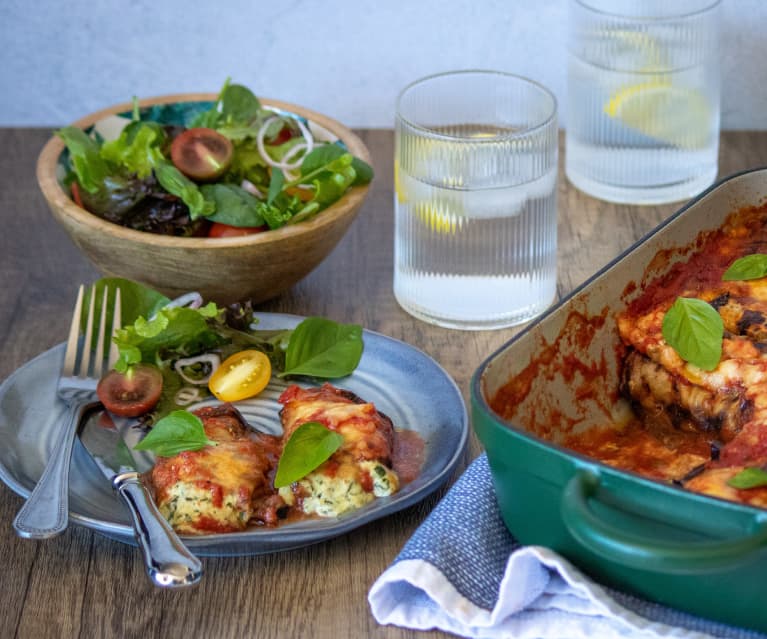 Eggplant and ricotta involtini