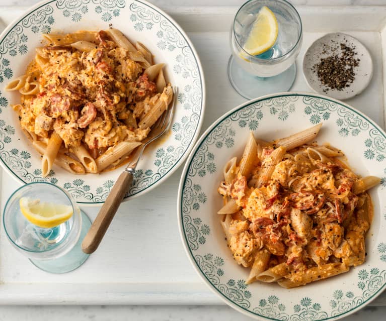 Creamy Chicken And Chorizo Pasta Cookidoo The Official Thermomix Recipe Platform