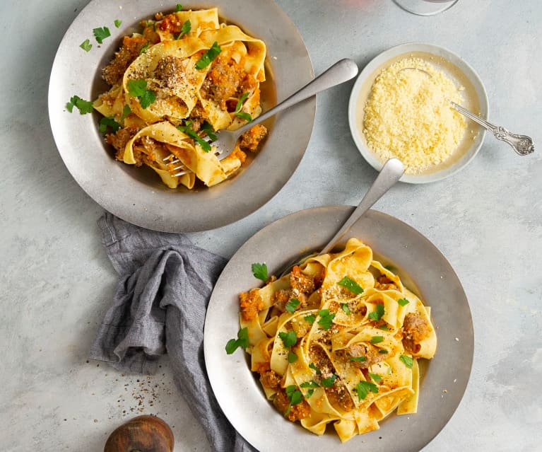 Lamb sausage ragu