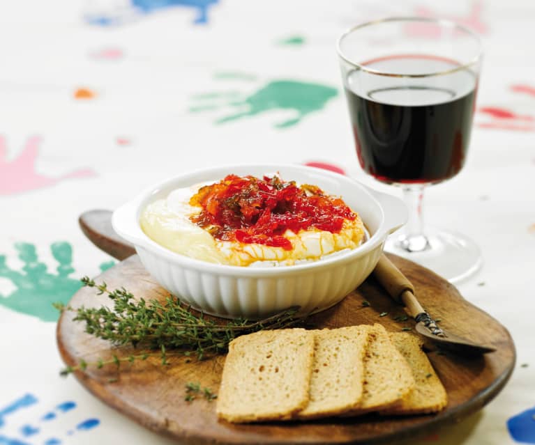 Queijo com doce de pimentos