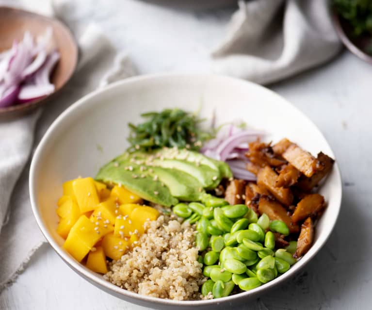 Ensalada griega con quinoa integral 