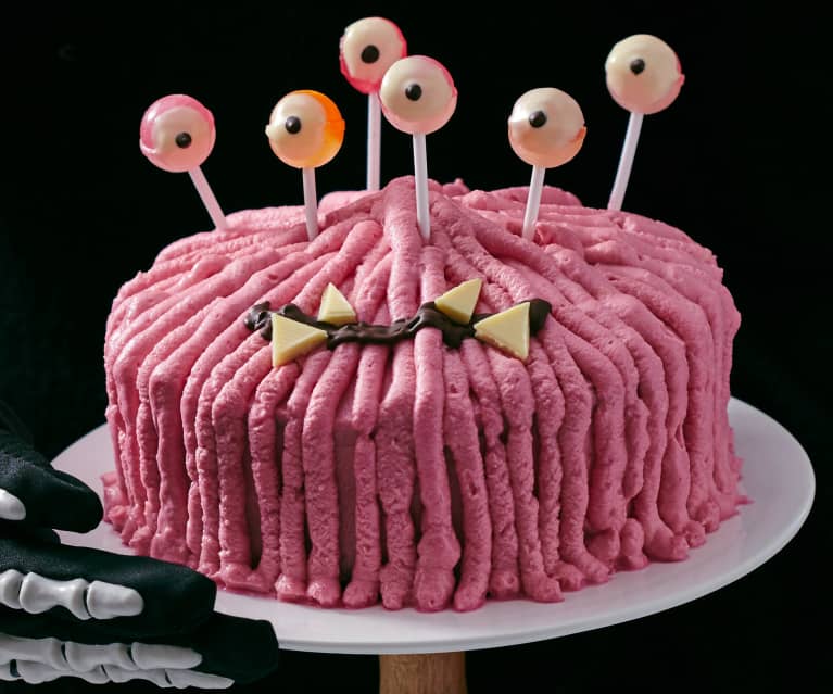 Tarta monstruo rosa