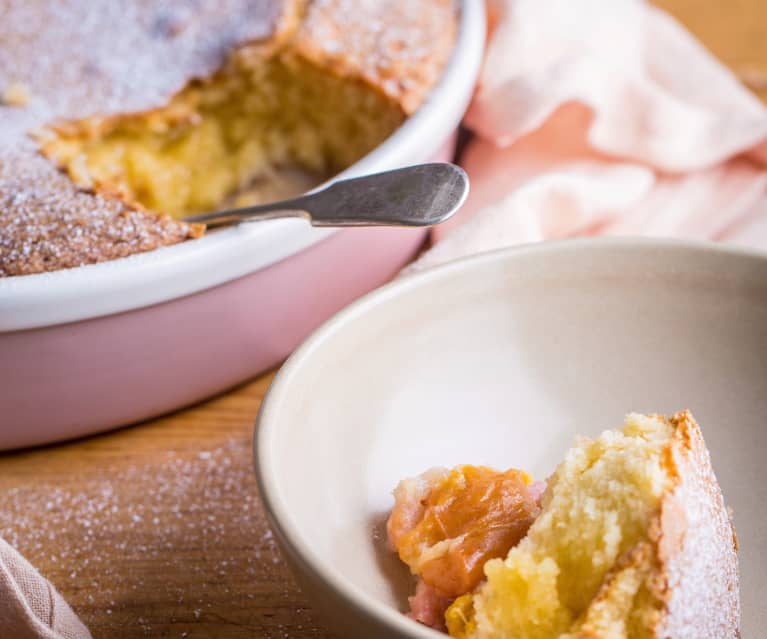 Pastel de durazno y ciruela