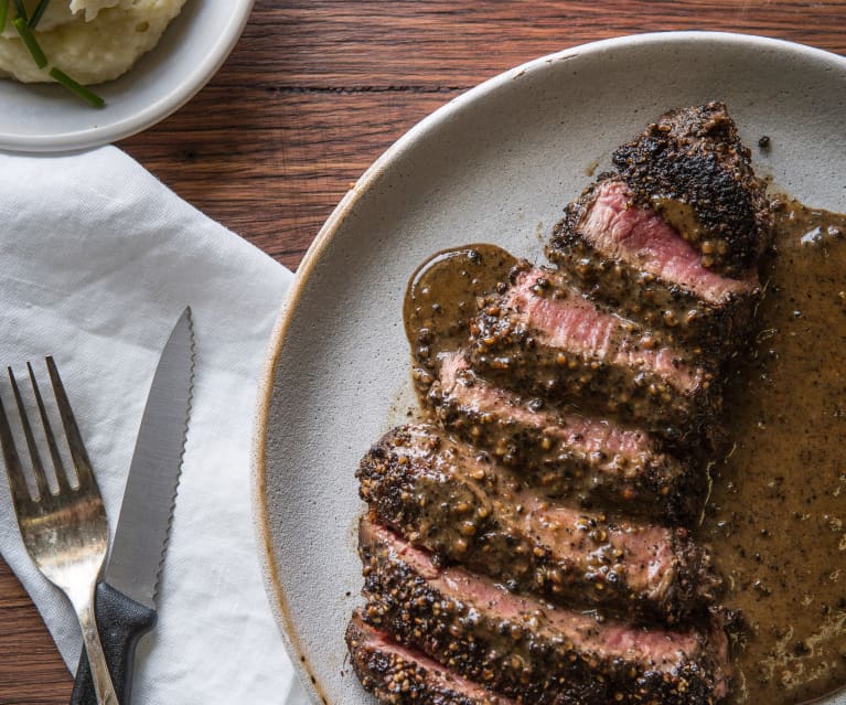 Steak Au Poivre - Dishes With Dad